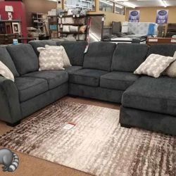 Altmann Slate Sectionals Sofas Couchs with Chaise 