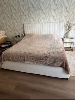 King size bed with a mattress