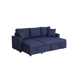 🔹 Navy Blue Brand New Couch 🛋️ Pull Out Bed Has Storage Compartment 