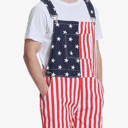 Overalls for Men Adjustable Straps Work Coveralls Printed Shorts Jumpsuit