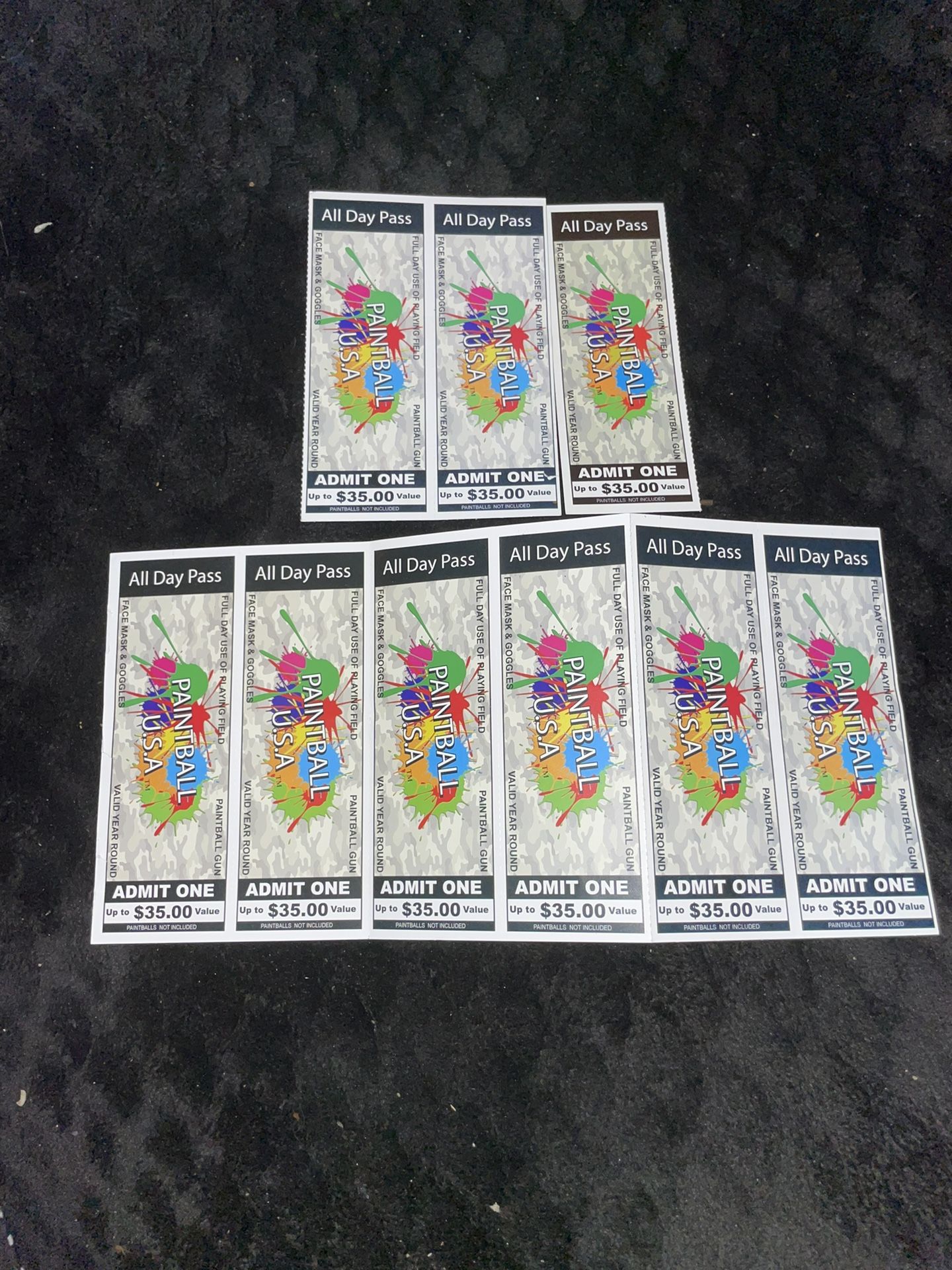 paint ball tickets