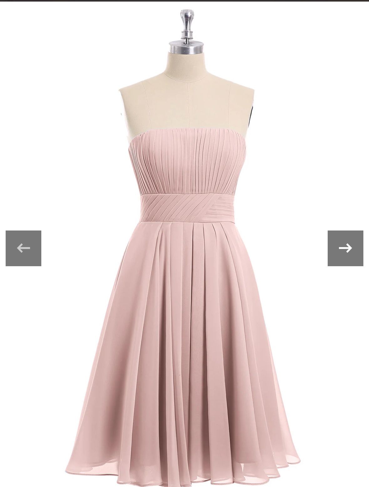 Dusty Rose Strapless Dress (never been worn)