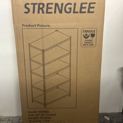 Strenglee MW-400 Heavy-Duty 5-Tier Metal Storage Shelf – 36″×72″