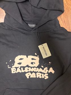 Balenciaga Paris BB Hoodie Black