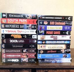 VHS Lot of 20 Action / Thriller / Drama / Horror / Classic Movies VHS Rated R/G/PG/PG13 Vintage Retro VHS