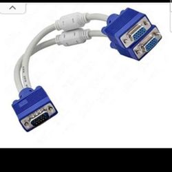 VGA 1 to 2 line Computer TV Multi-Purpose Adapter Conversion line