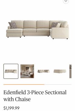 Edenfield 3-Piece Sectional with Chaise