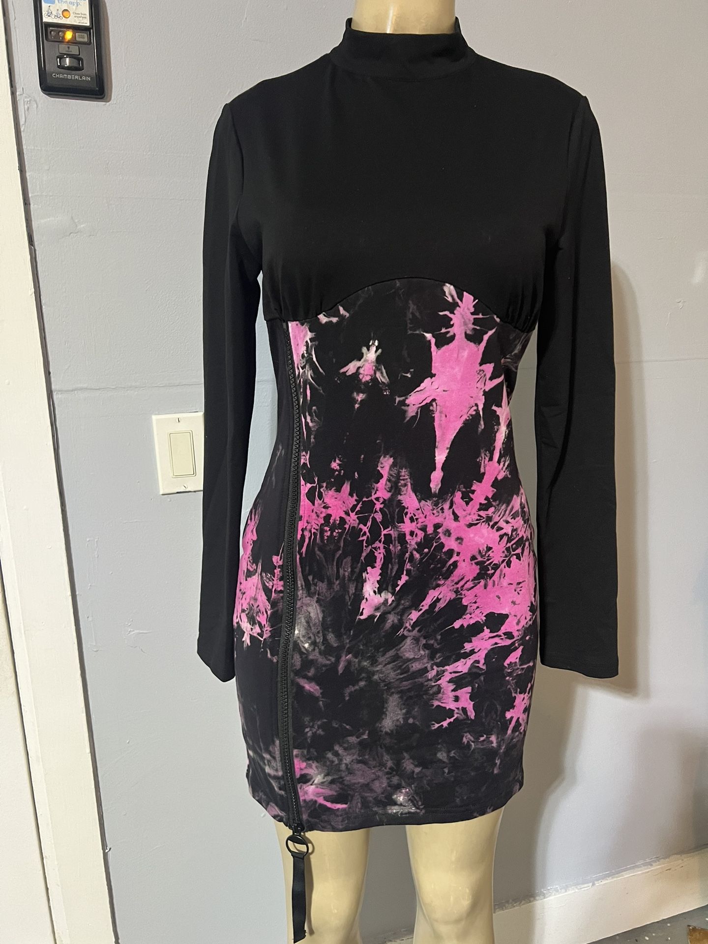 Pink Tie Dye Dress New Size Large 