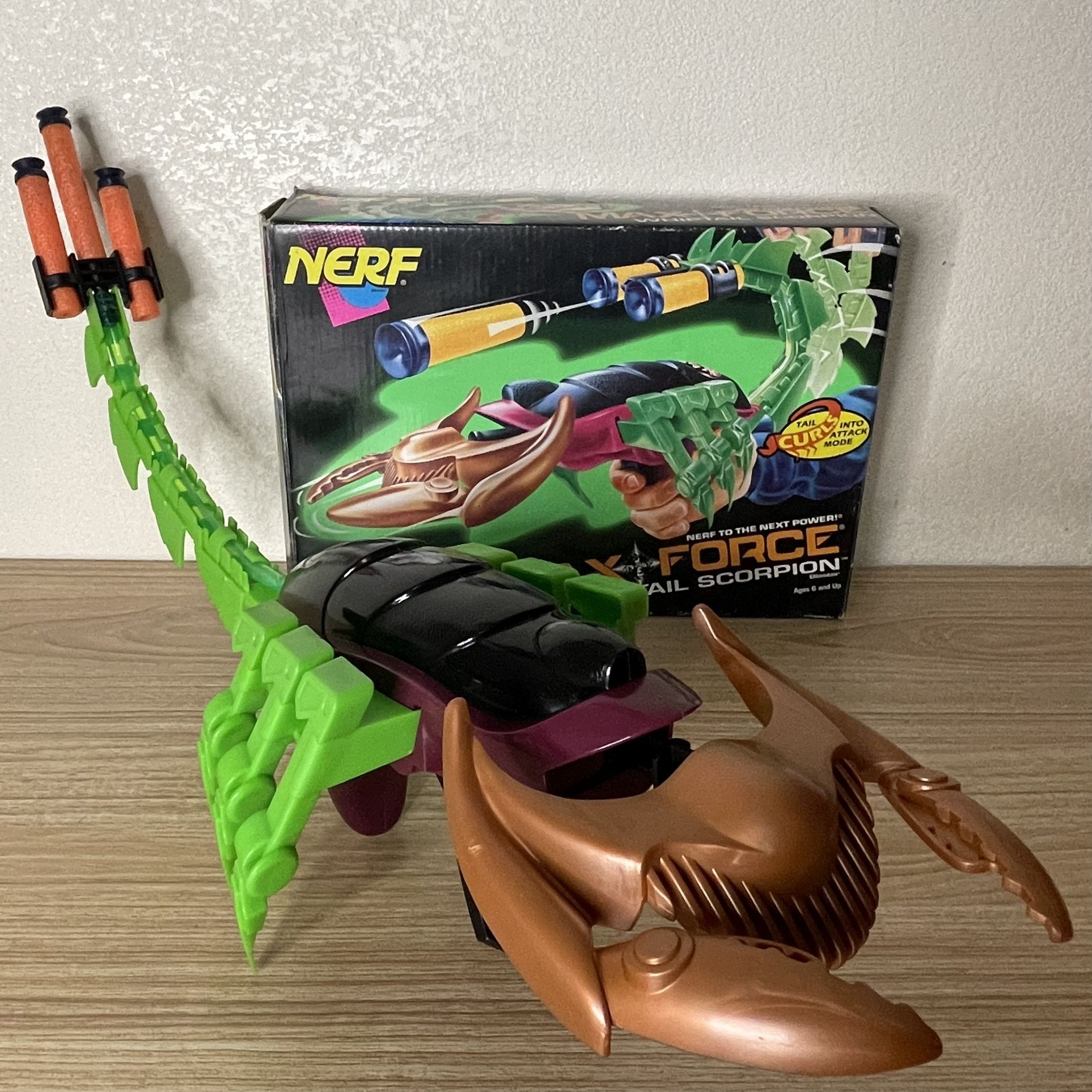 NERF Max Force Whiptail Scorpion 1996 Dart Gun Blaster Vintage Rare Toy