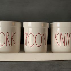 Rae Dunn Fork Spoon Knife Set