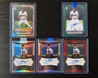 Topps 2025 Bowman Chrome 1st & Select Signatures Seong-Jun Kim Auto 5 Lot