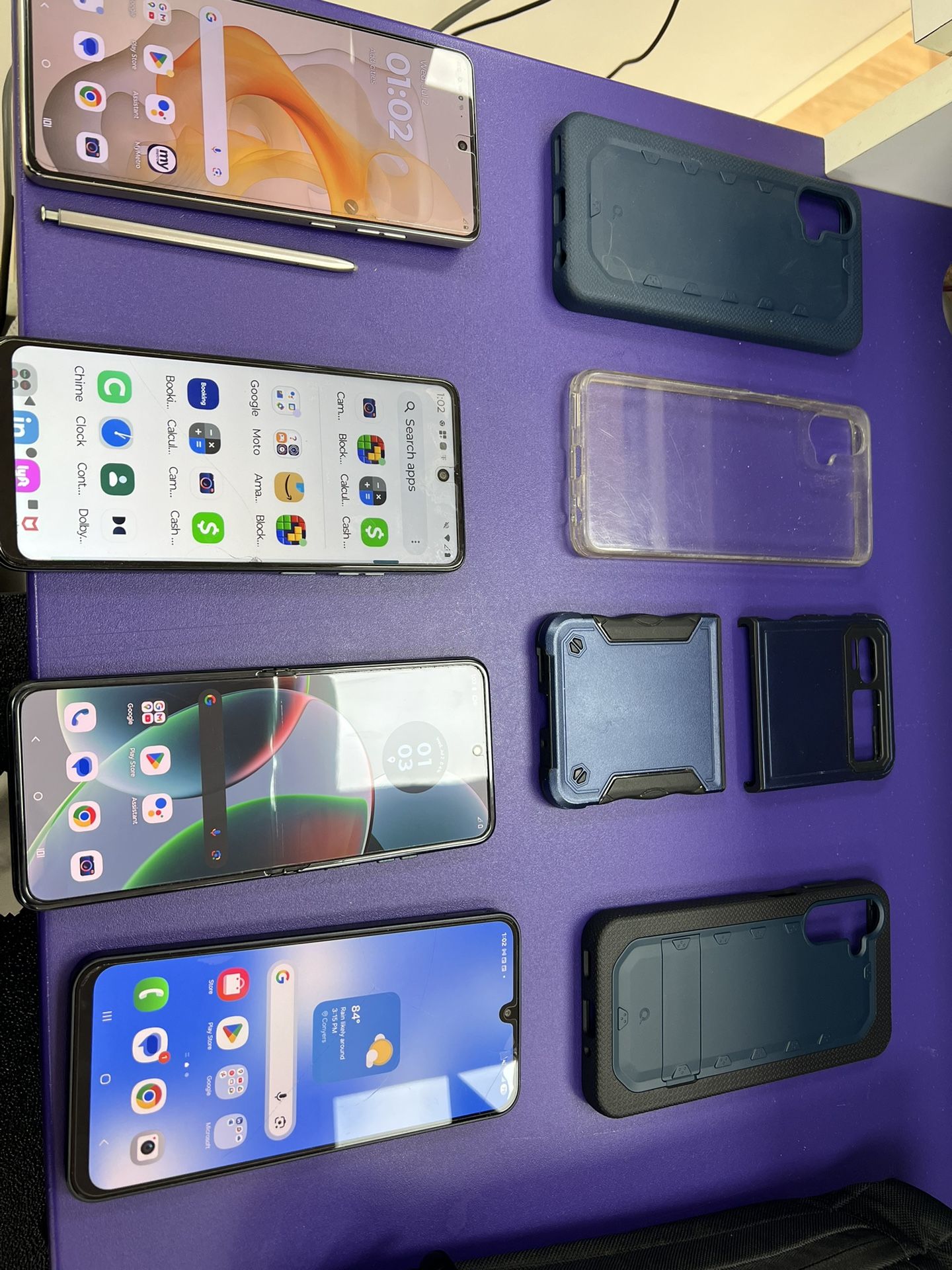 3 Metro By T-Mobile Phones, 1 Unlocked Phone, Samsung Galaxy A9+ Tablet