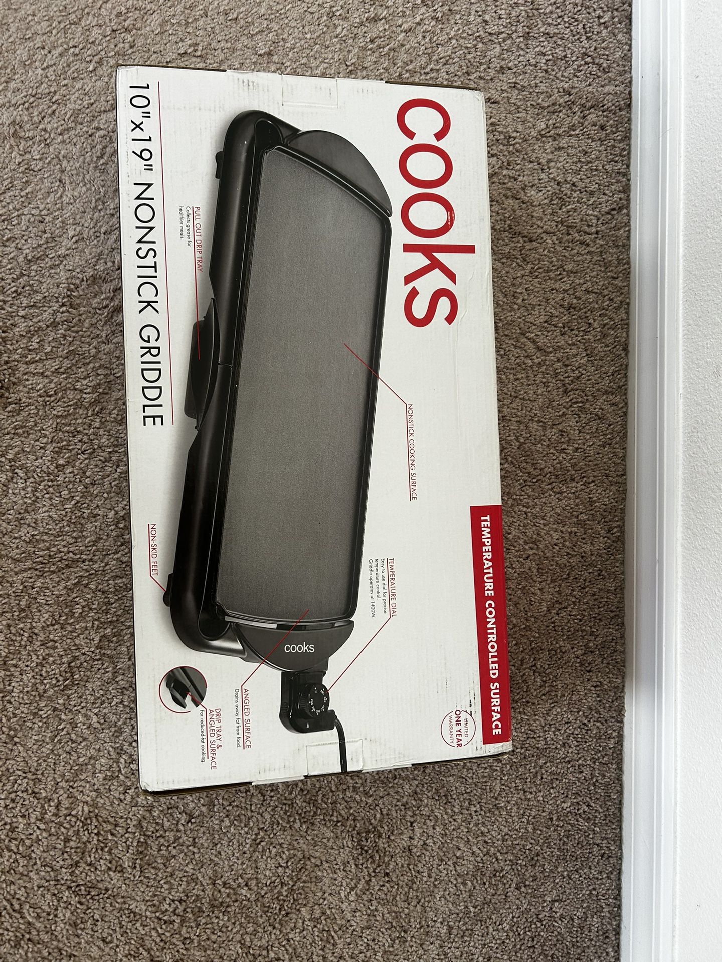 Cooks Griddle Electric 