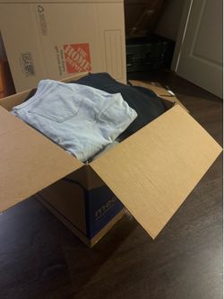 A box of used clothes