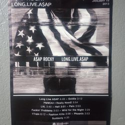 Long Love Asap Album Art Cover Canvas Poster Rap