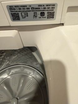 LG washing machine  white 5.3