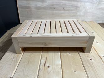 Handcrafted Solid Cedar Sauna Step / Footrest