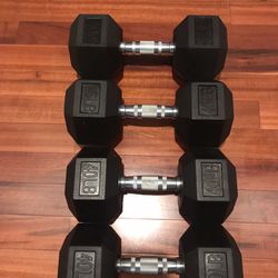 New Rubber Coated Hex Dumbbells 💪 (2x40Lbs, 2x45Lbs) for $130 FIRM