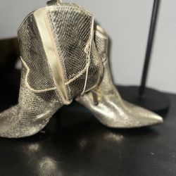 Gold Guess Ankle Boots 