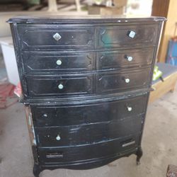 Antique Dresser All Wood Everything Works Fine Made In The USA