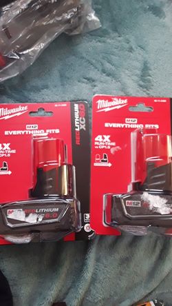 Milwaukee m12 6.0 batteries brand new