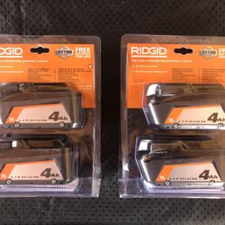 RIDGID  18v  LITHIUM-ION  BATTERIES (2-pack)