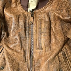 Vintage Hein Garrick Leather Bomber Jacket