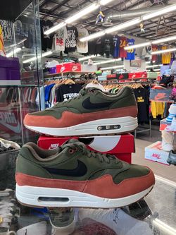 Nike Air Max 1 Olive Canvas Dark Russet