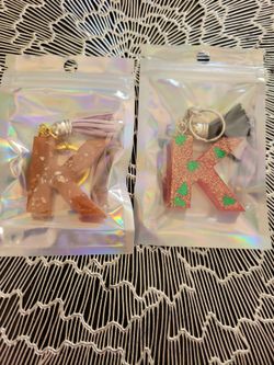 Letter K resin keychains