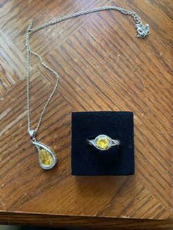Necklace & Ring (starburst) ring size 8