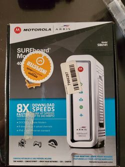 Motorola Surfboard Arris SB6141 modem for broadband internet