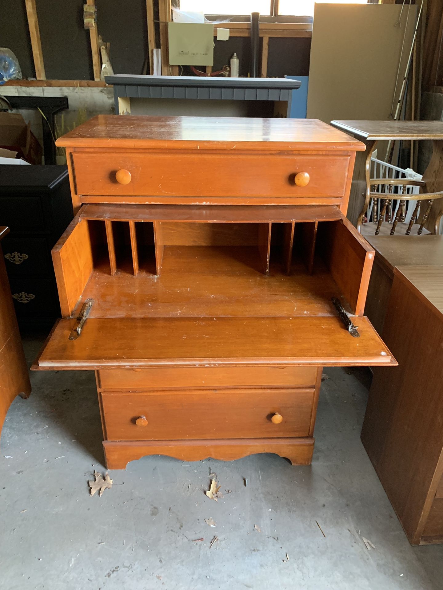 secretary drawer dove tailed dresser