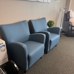 4 Dania Kendra Blue Chairs