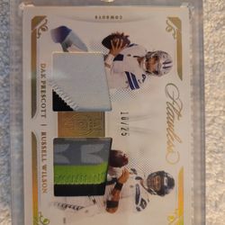 Beautiful Panini FLAWLESS "DAK PRESCOTT & RUSSELL WILSON" 10/25