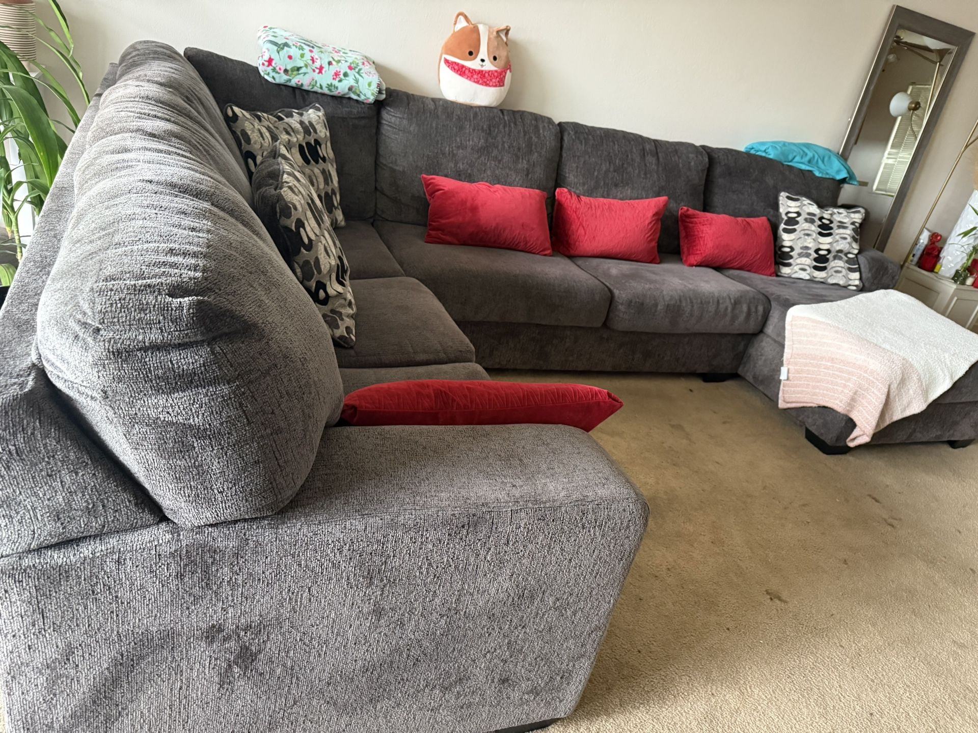 Large Dark Grey Couch