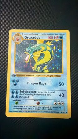Gyarados Holo Rare Pokémon Card 6/102 Base Set