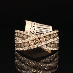 14KT Yellow Gold Diamond Ring 4.80g Size 5-1/2 163562