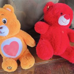 Set of Two Plush Teddy Bears