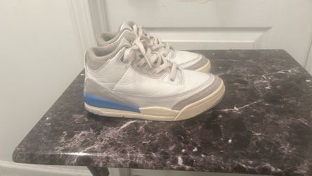 Jordan’s, white, blue and grey