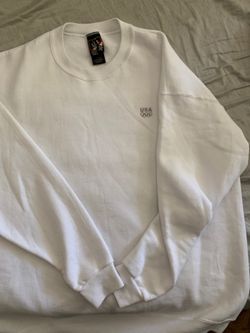 Authentic USA olympics all white crewneck