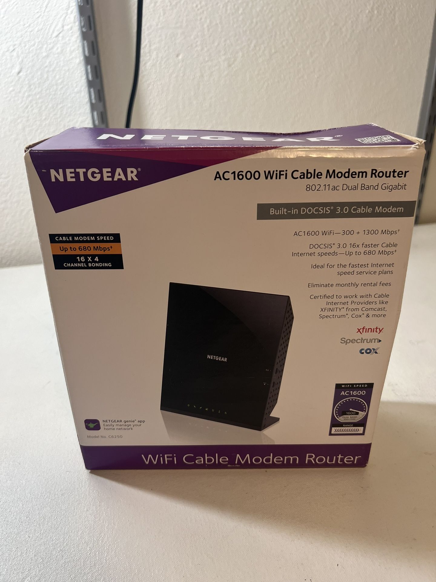 NETGEAR AC1600 WiFi Cable Modern Router