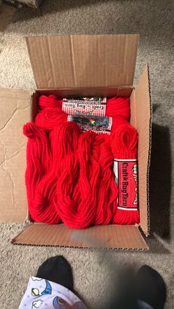 Rug Yarn Red