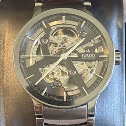 RADO Centrix R(contact info removed)2 Black Automatic Stainless Men's Watch 38mm Skeleton Dial