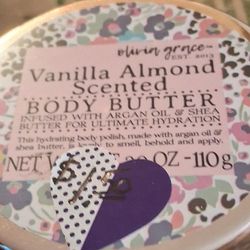 New,  Vanilla Almond Scented Body Butter