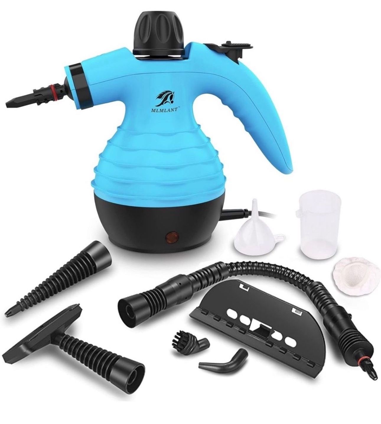 MLMLANT Handheld Steam Cleaner, Multipurpose Portable Upholstery Steamer with Safety Lock and 9 Accessory Kit for Carpet, Couch, Clothes, Mattress, Ca