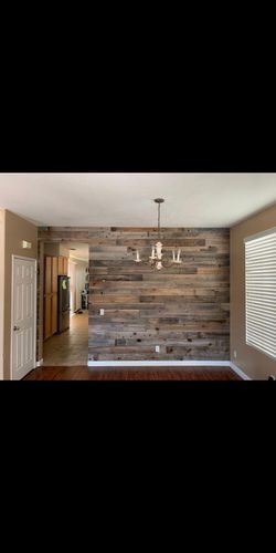 Reclaimed wood walls