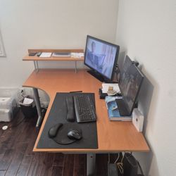 Office Desk - Wood And Metal 