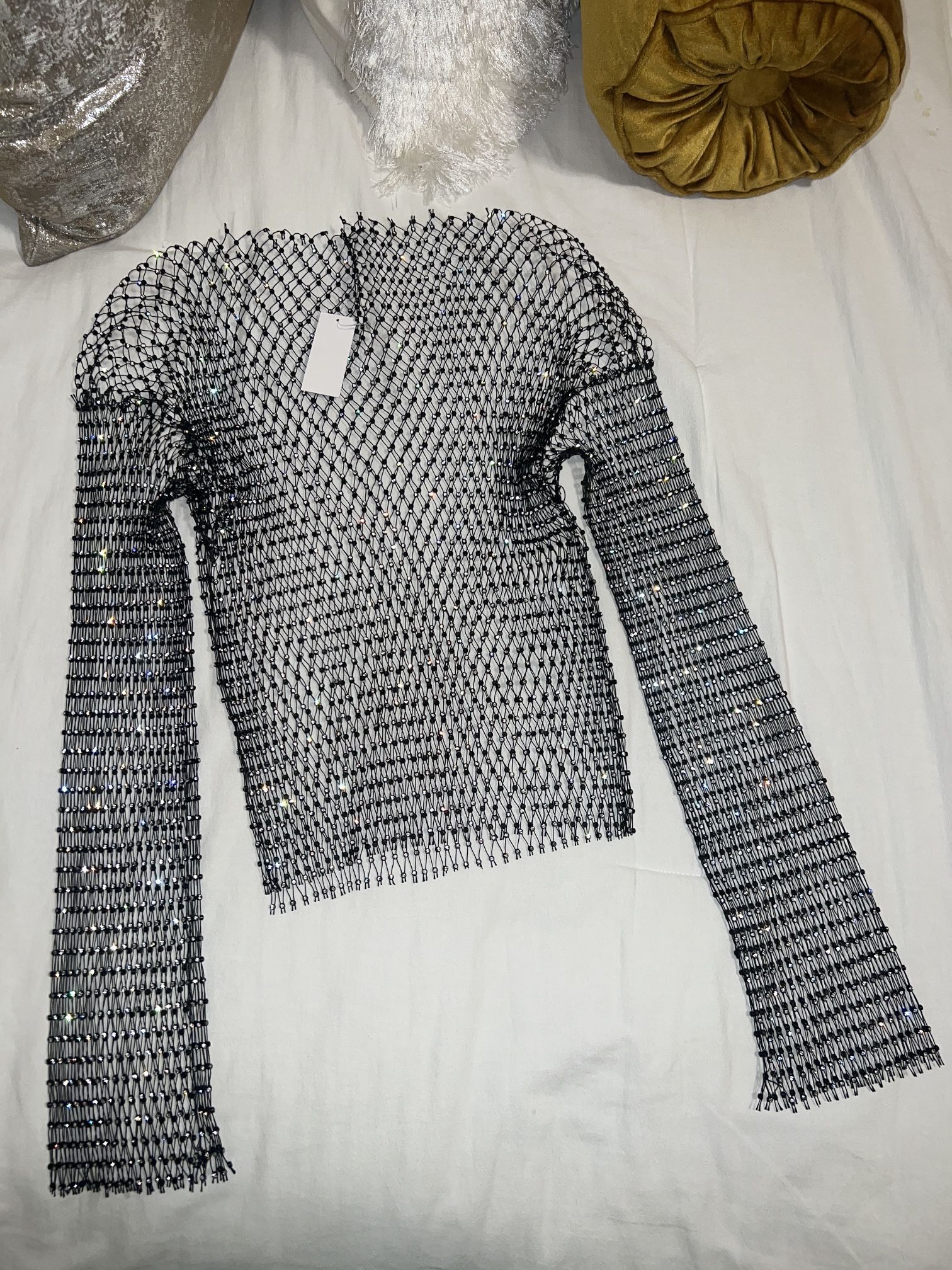 Long Sleeve Fishnet Top