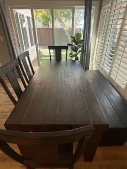 Large rectangular dining set