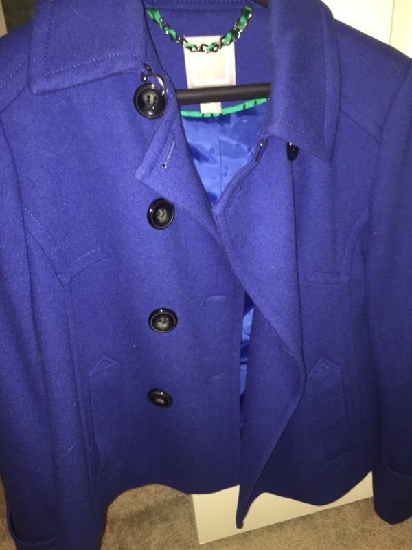 Blue pea coat